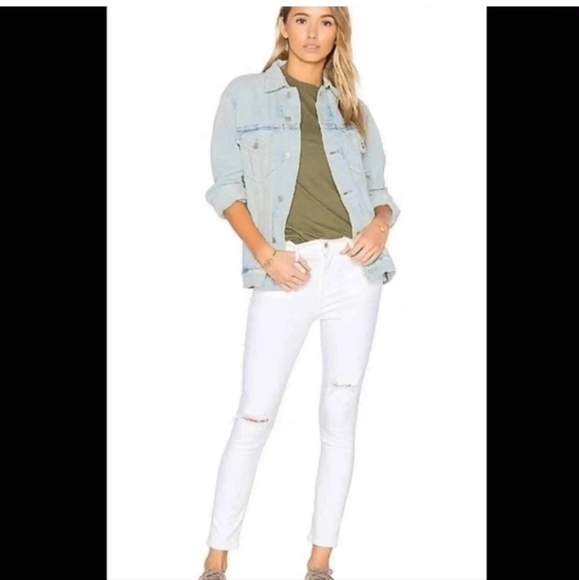 Agolde Denim - Agolde  Women's Jeans  White Sophie Crop A018-2070